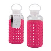 Wholesale - 32oz CORAL RATTAN TEXTURE GLASS WATER BOTTLE C/P 18, UPC: 193242174650